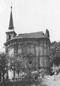 Skaleck kostelk - stav v r. 1968